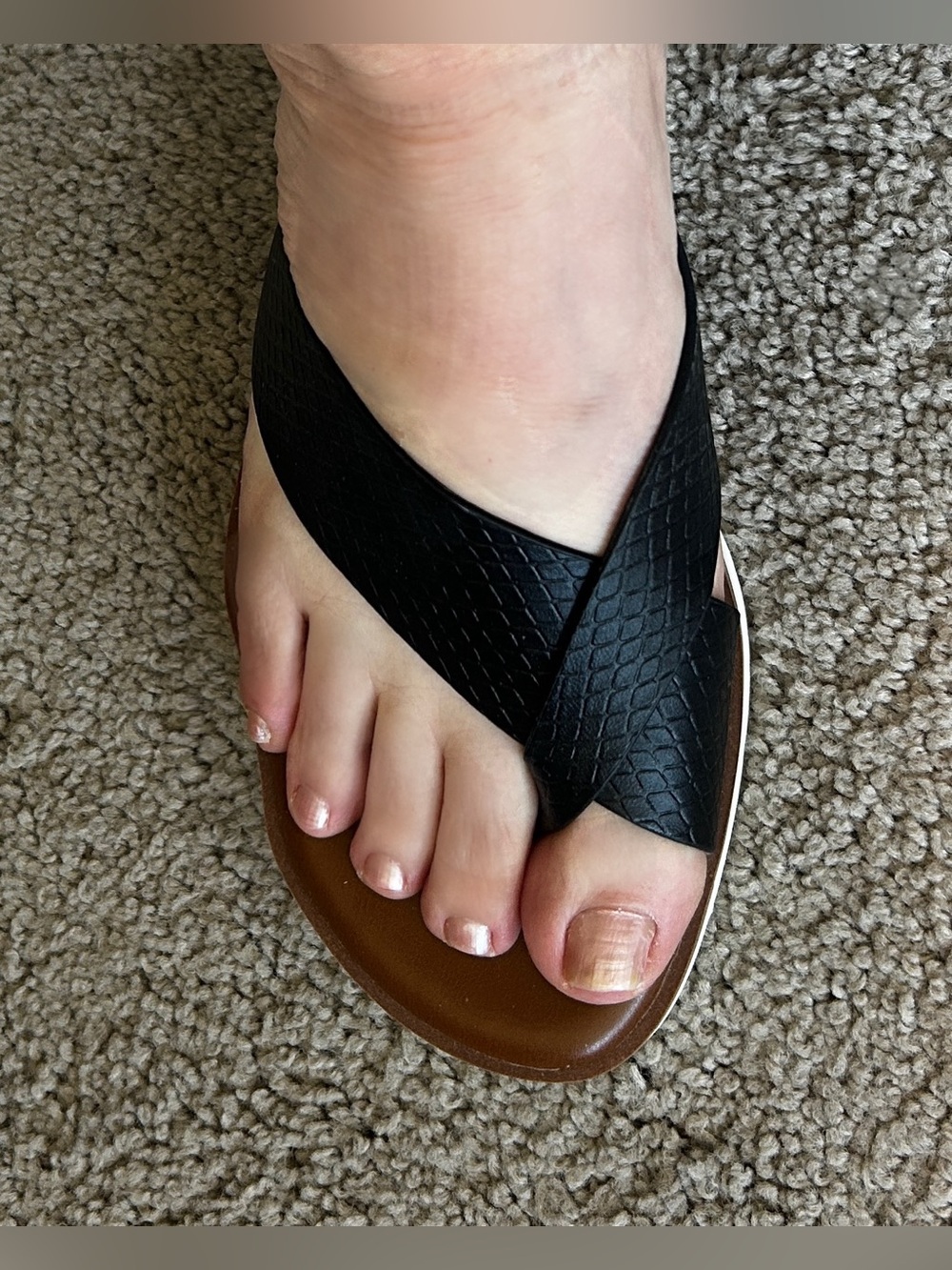 Franco Sarto Black criss-cross sandals   Women’s size 7.5